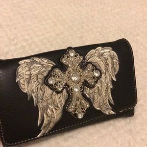Gemstone Cross Wallet Purse
